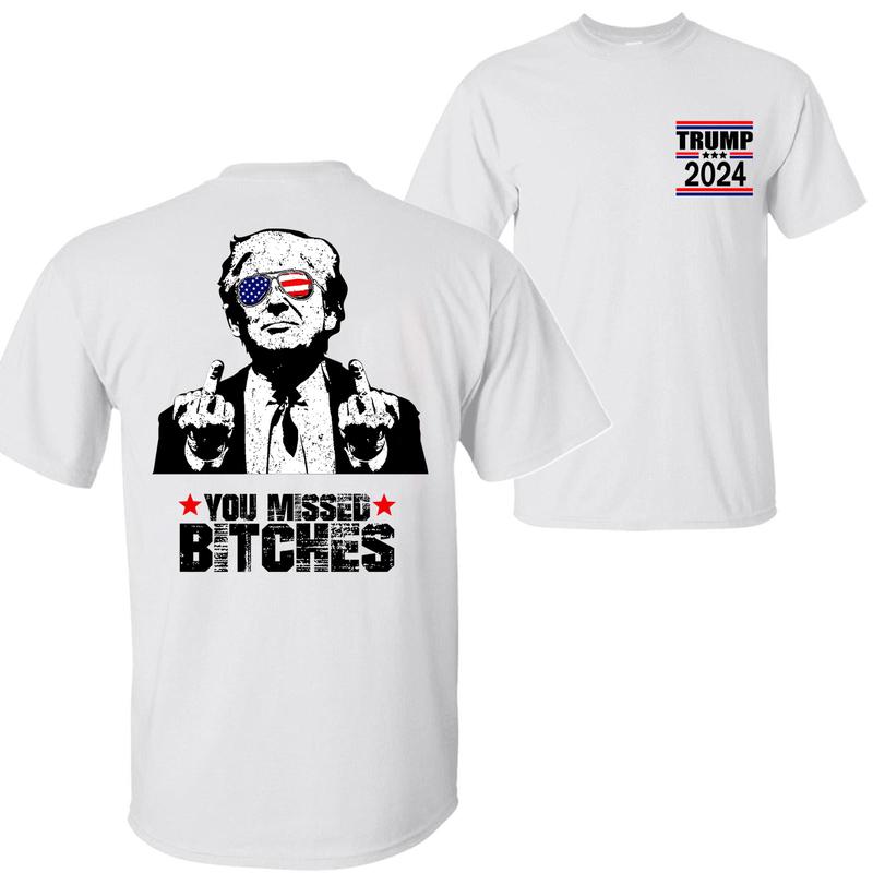 2 Sides - Trumpp You Missed Shirt, Trumpppp Shot Sweatshirt and Hoodie, Funny Trumpp Arrest Shirt, Gift For Men and Women