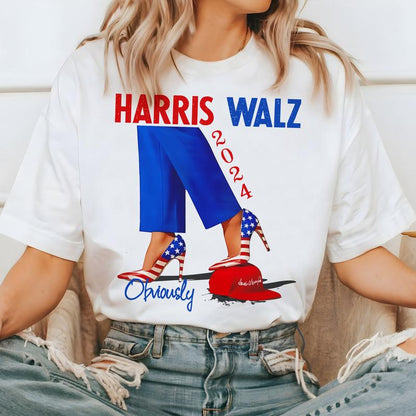 TShirt - Kamala Harris T-Shirt, Harris Walz 2024 Sweatshirt and Hoodie, Feminist T-Shirt, Banned Books Gift, Vote 2024, Equal Rights, Harris 2024, Gift For Women