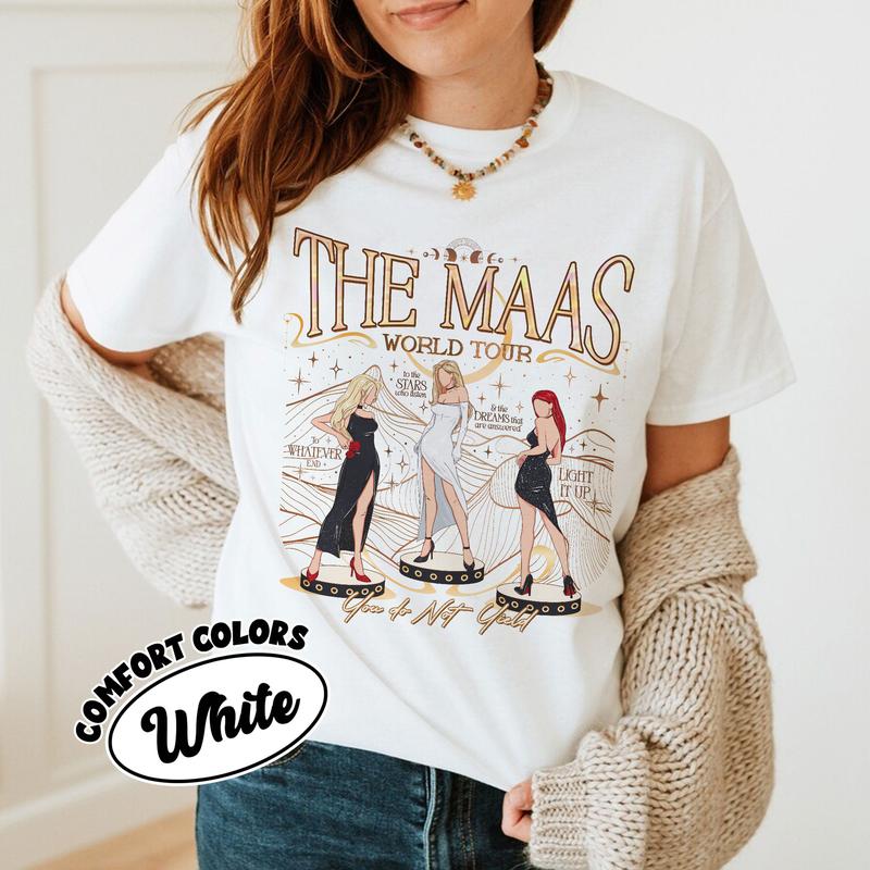 The Maas Tour Shirt, Feyre Aelin Galathynius And Bryce Sweatshirt and Hoodie, Bookish Gift, Court of Thorns and Roses Shirt, SJM Merch, Trendy Shirt, Gift for Halloween