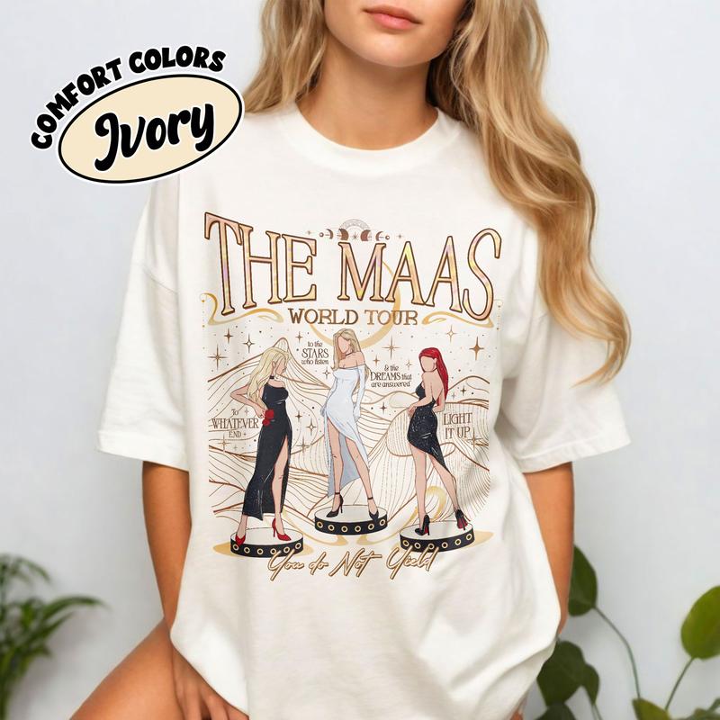 The Maas Tour Shirt, Feyre Aelin Galathynius And Bryce Sweatshirt and Hoodie, Bookish Gift, Court of Thorns and Roses Shirt, SJM Merch, Trendy Shirt, Gift for Halloween