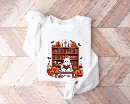 Book Lover Halloween Shirt, Funny Ghost Book Nerd, Teacher Halloween Gift, Librarian, Ghost Book Lover