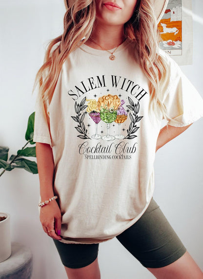 Salem Witch Cocktail Club Sweatshirt, Retro Style Halloween Hoodie, Witch Social Club Shirt, Salem Witches Shirt, Salem Sweater