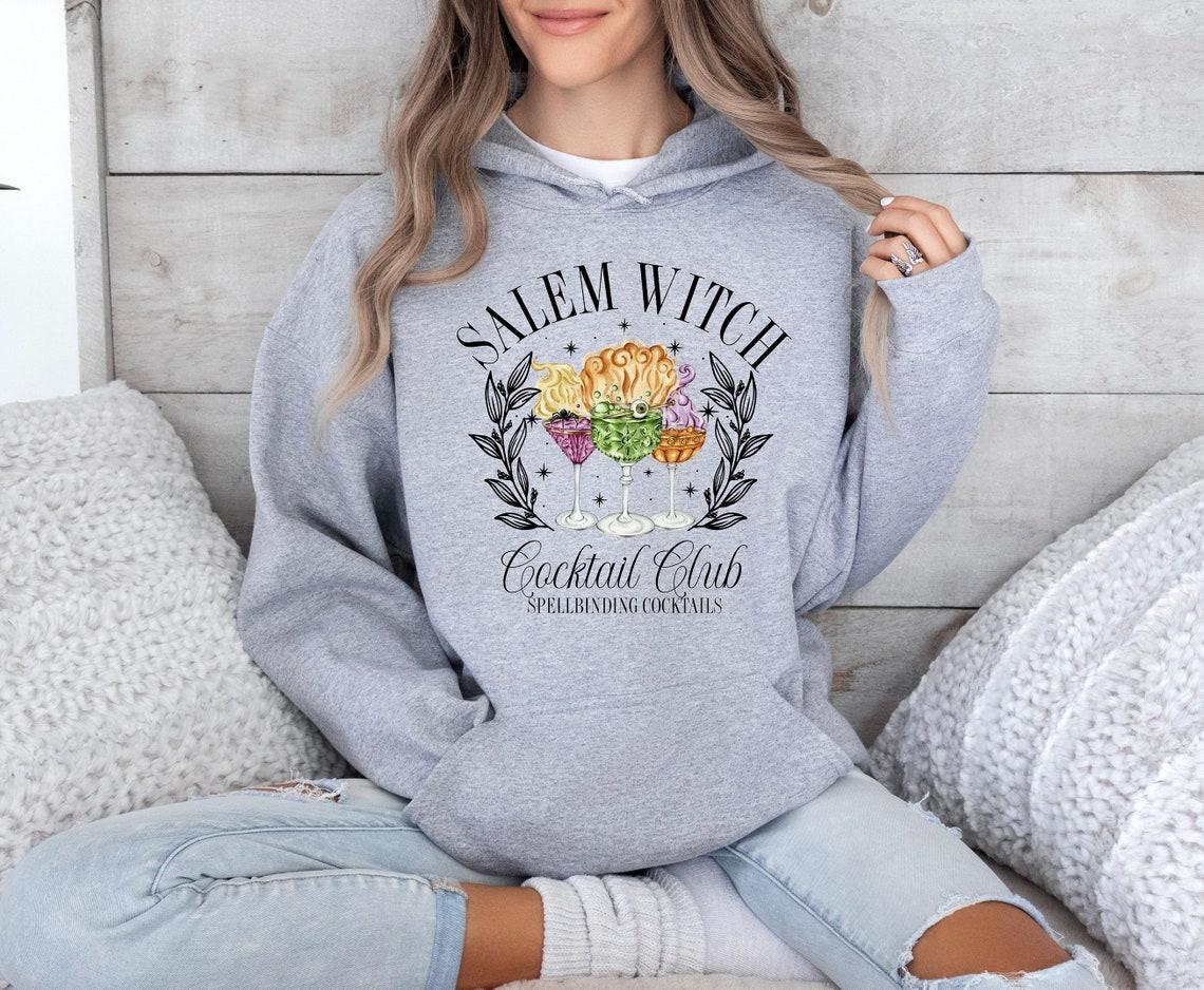 Salem Witch Cocktail Club Sweatshirt, Retro Style Halloween Hoodie, Witch Social Club Shirt, Salem Witches Shirt, Salem Sweater