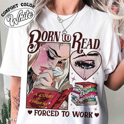 Born To Read Bookish T-Shirt, Funny Reader Book Sweatshirt and Hoodie, Fantastic Reader Tee, Book Lover Shirt, Reading Book, Womens Book Gifts, Bookish Gift