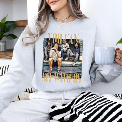 You Can Sit With Us T-Shirt, Hullary Kamala Harris Sweatshirt and Hoodie, President Campaign, Harris Walz 2024, Gift For Women